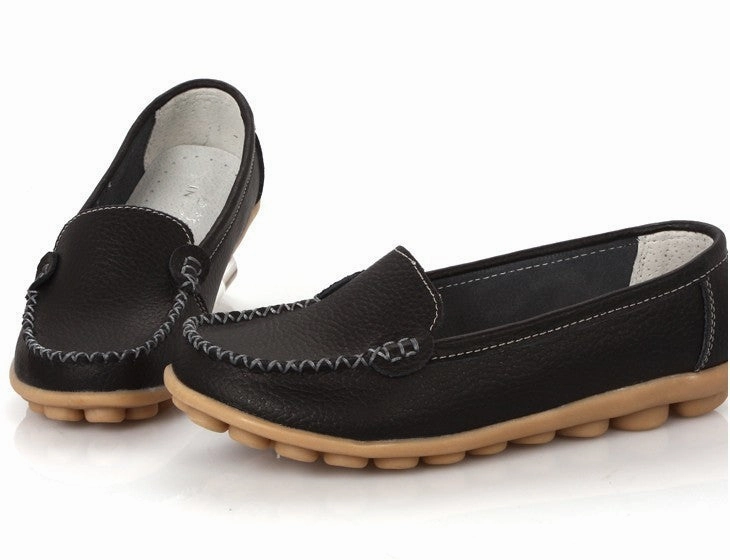 Peep Toe Flat Wedding Shoes Shoes Woman Genuine Leather Women Shoes Flats 8 Colors Loafers Slip On Women's Flat Shoes