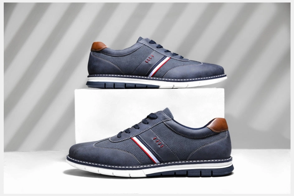 Good Walking Sneakers For Flat Feet Angelo Ricci Brand Designer Autumn Lightweight Leather Sneakers