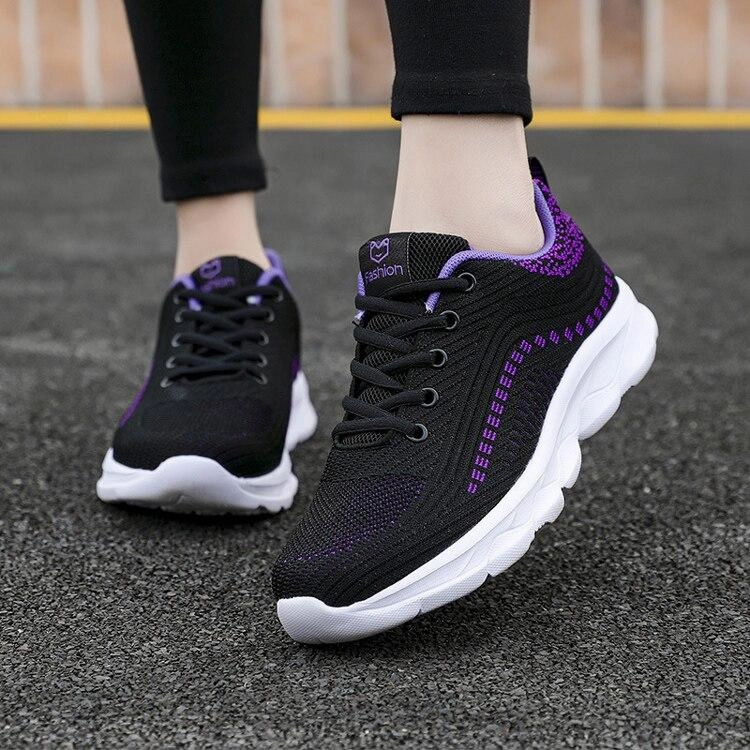 Best Sneakers For High Arch platform lace-up mesh breathable comfortable casual shoes women sneakers plus size 2021