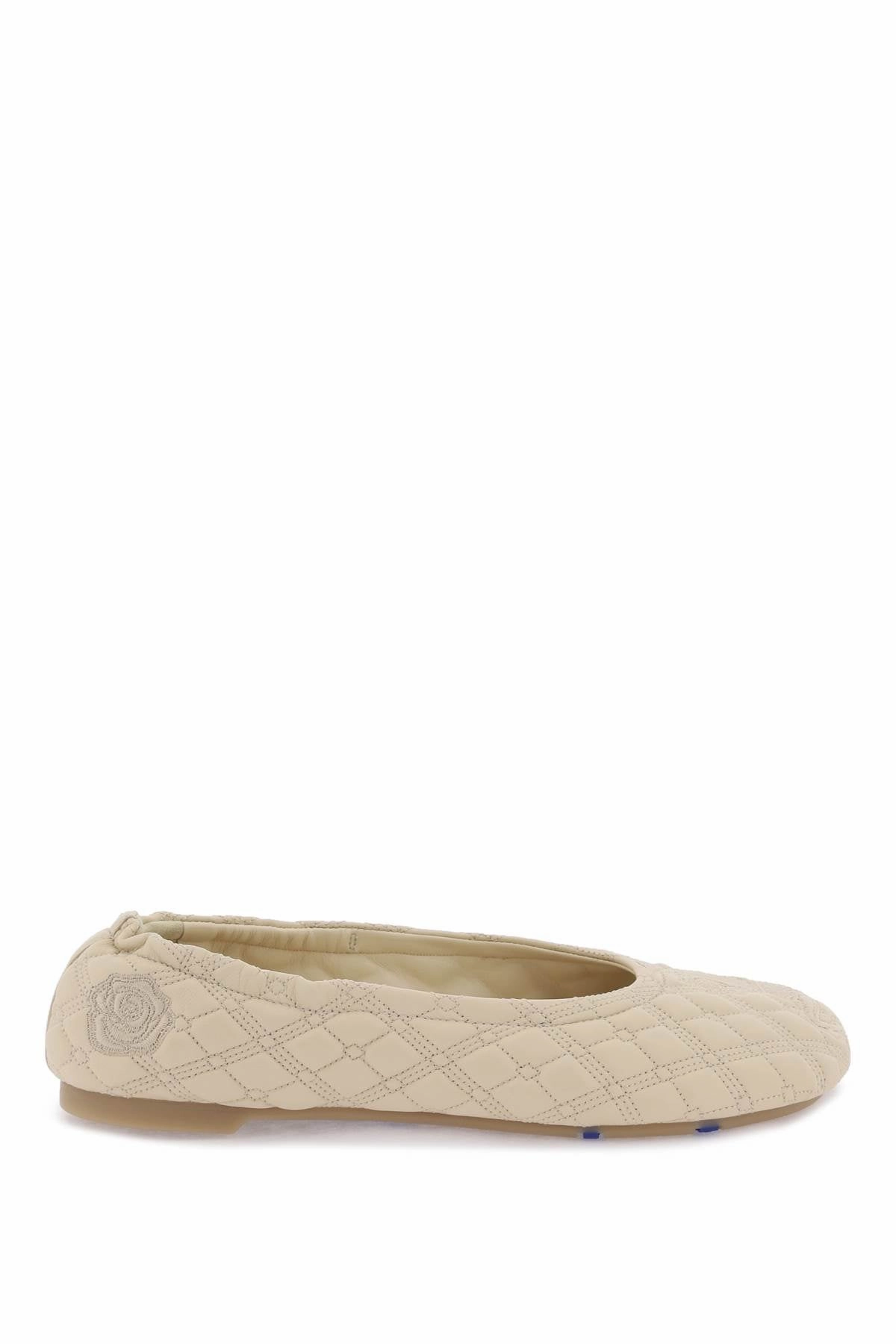 Burberry quilted leather sadler ballet flats Flat Feet Work Shoes