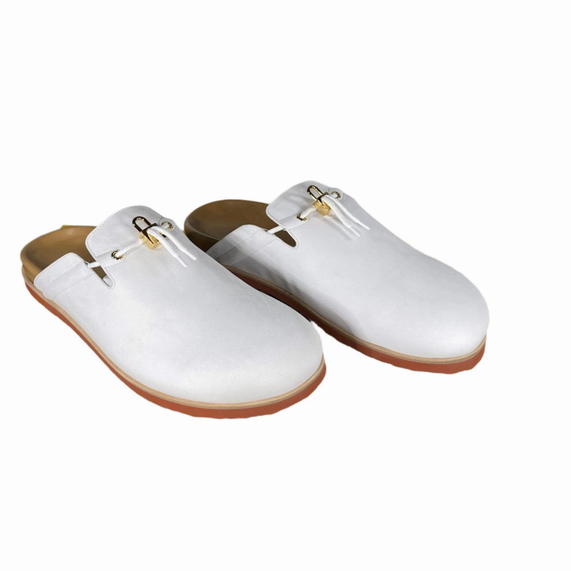 Buscemi Pietro White Nubuk Leather Slippers Fit Slippers