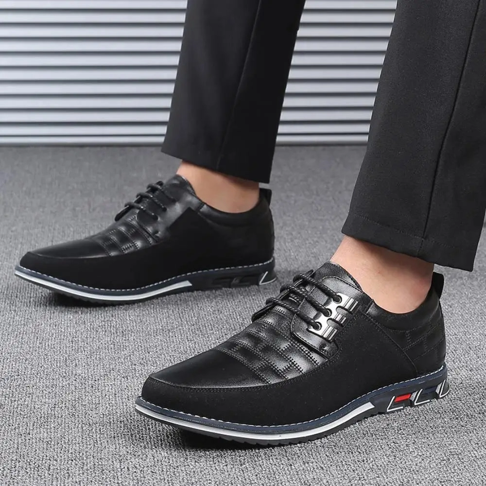 Business Casual Breathable PU Leather Shoes for Men High End Casual Shoes