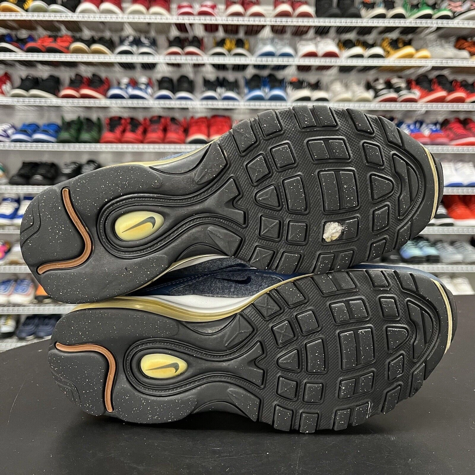 Asics Nyc Running Shoes Nike Air Max 97 Premium Wool Thunder Blue 312834-400 Men's Size 8