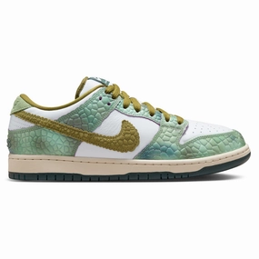NIKE SB DUNK LOW PRO "CHAMELEON" OIL GREEN/DESERT MOSS-WHITE Asics Shoes With Low Heel Drop