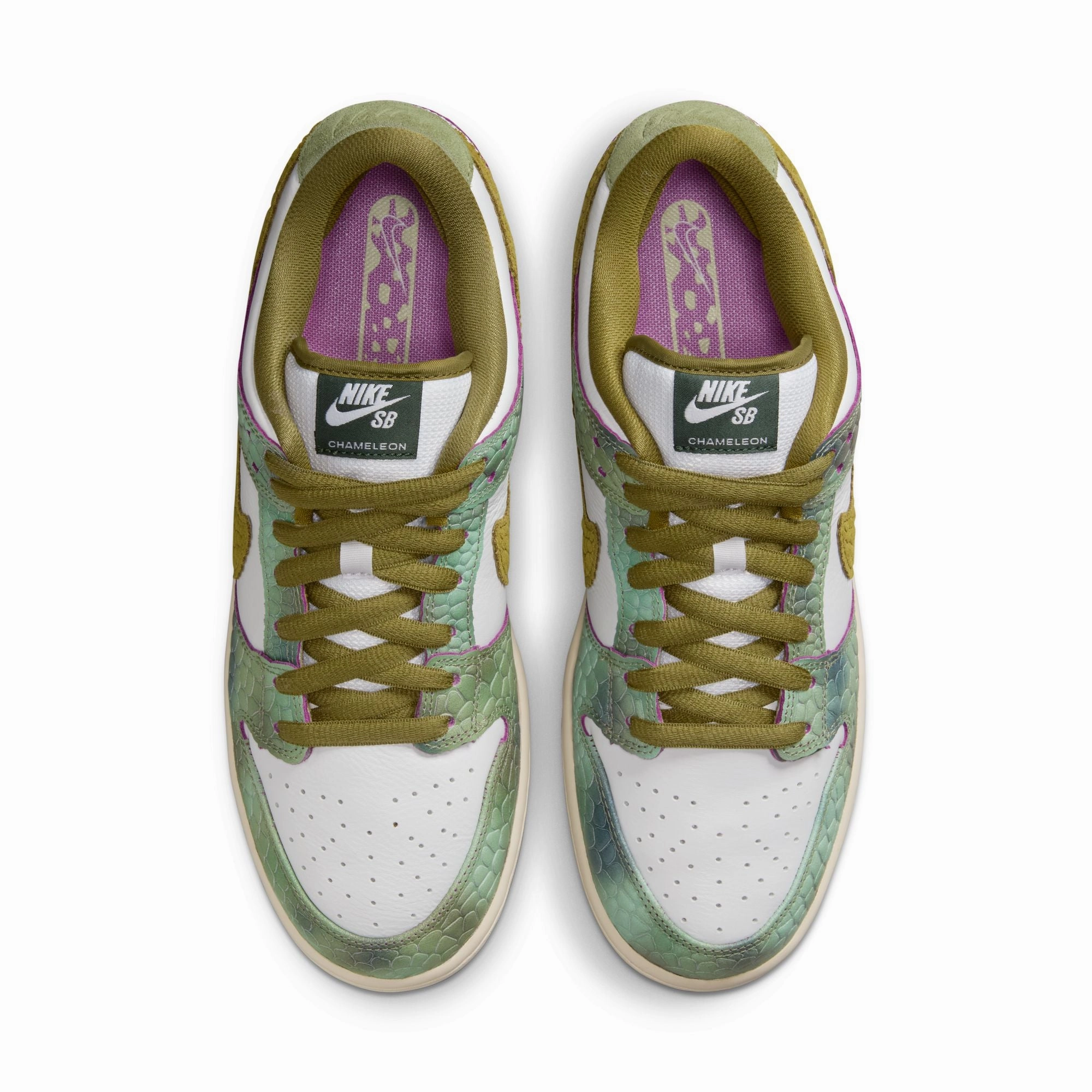 NIKE SB DUNK LOW PRO "CHAMELEON" OIL GREEN/DESERT MOSS-WHITE Asics 3d Printed Shoes