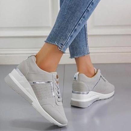 Women summer casual walking hollow breathable lace up wedge sneakers Asics Gel Nyc Casual Shoes