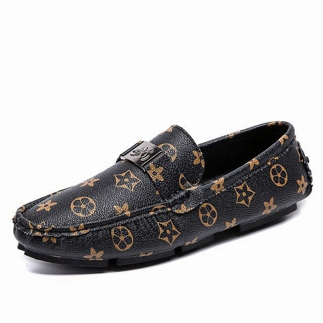 Mems Loafers Casual Shoes Men's Breathable Driving shoes Leather Loafers Fashion Peas Shoes Low Moccasins Non-slip Walking Shoes Boat Shoes