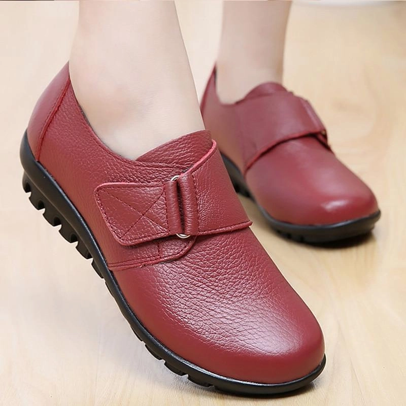 Rugged Penny Loafers Casual Women's Genuine Leather Shoes for Bunions