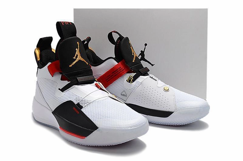 Nike Air Jordan 33 White Black Red Men Shoes Sale Size US 7-12 Asics Exercise Shoes