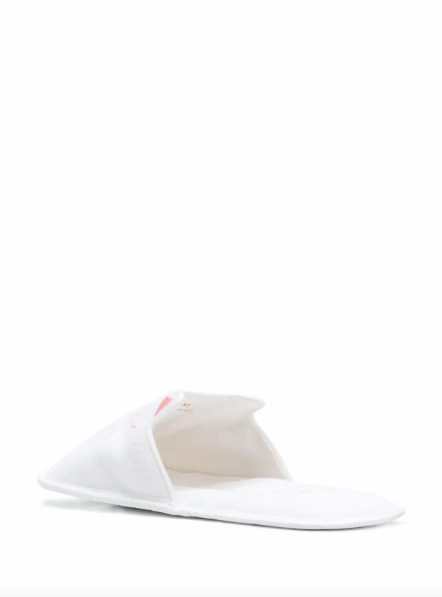 Ballet Slippers Vs Mademoiselle Charlotte Olympia House Cat Slippers in white