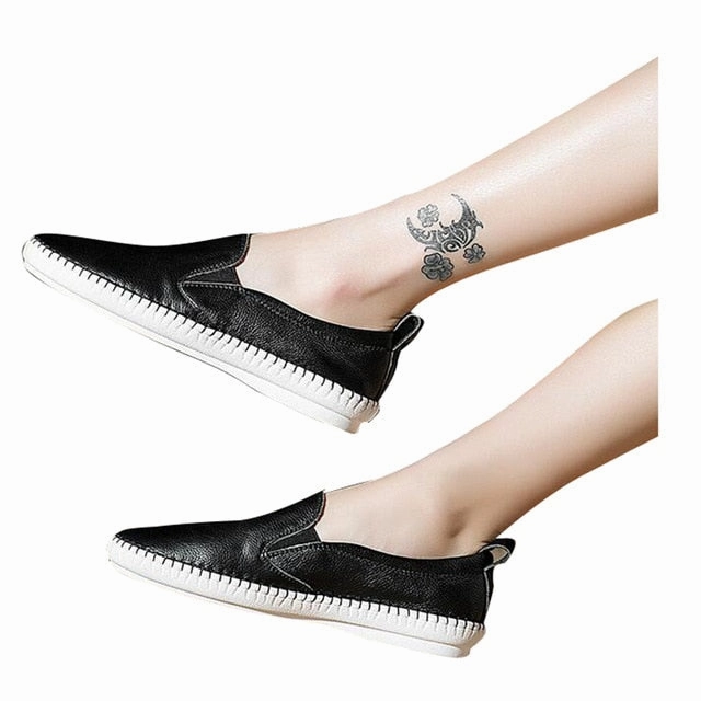 HEE GRAND Cute High Quality Women Loafers Shoes Flat with Slip-ons PU Leisure Shoes Spring Autumn Shoes Woman DWD2588 Calvin Klein Loafers