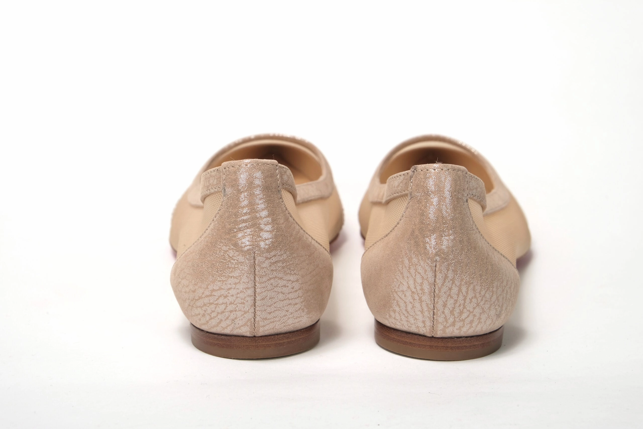 Flat Shoes Dsw Christian Louboutin Silver Flat Point Toe Crystals Shoe