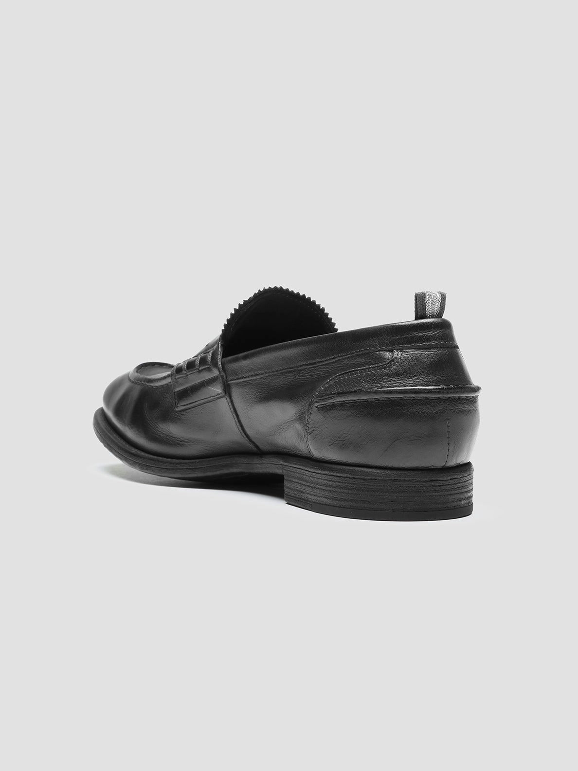 Loafers Styling CHRONICLE 144 - Black Leather Penny Loafers