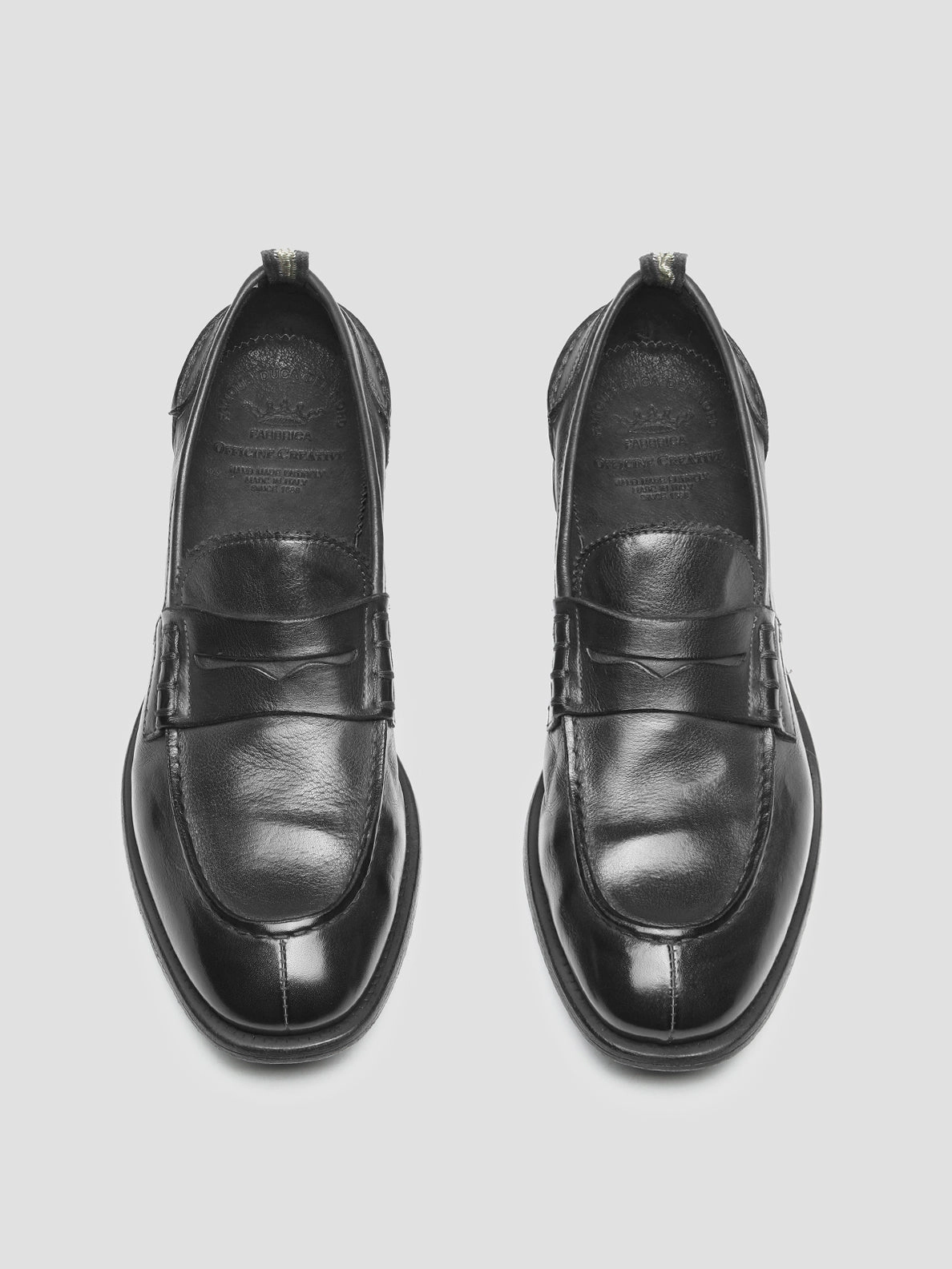 CHRONICLE 144 - Black Leather Penny Loafers Penny Loafers Summer