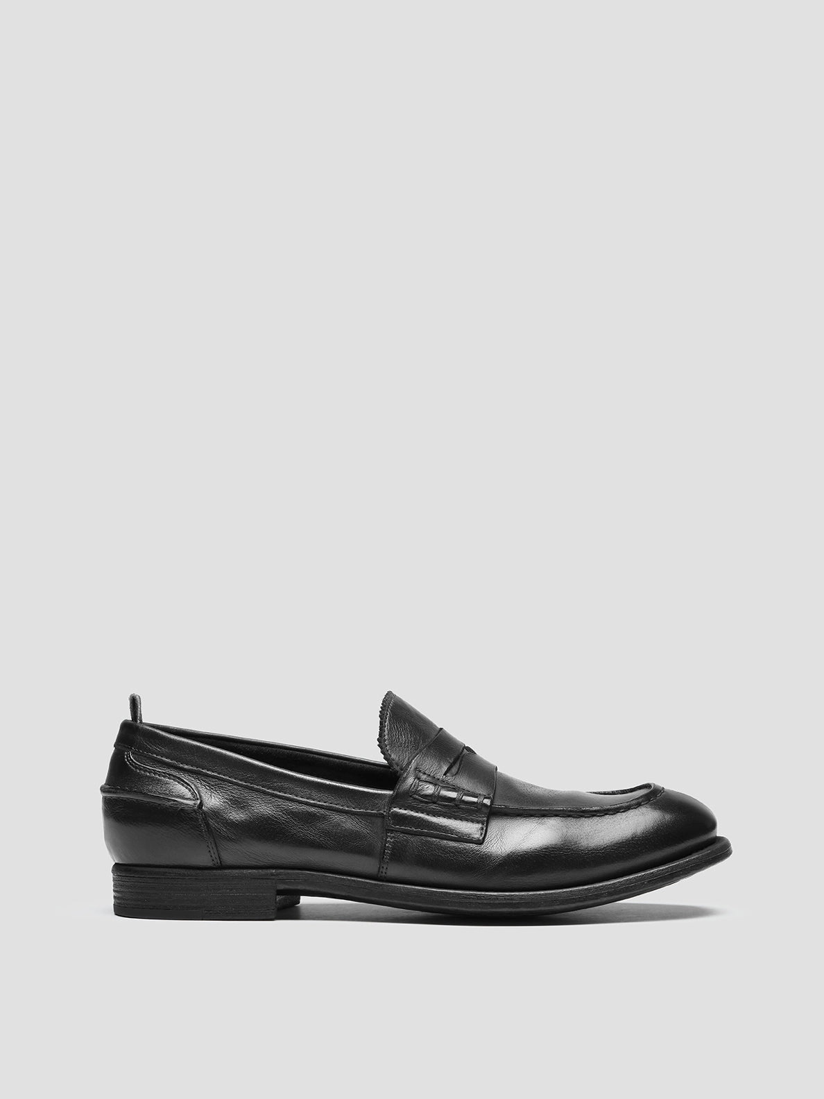 Toga Loafers CHRONICLE 144 - Black Leather Penny Loafers