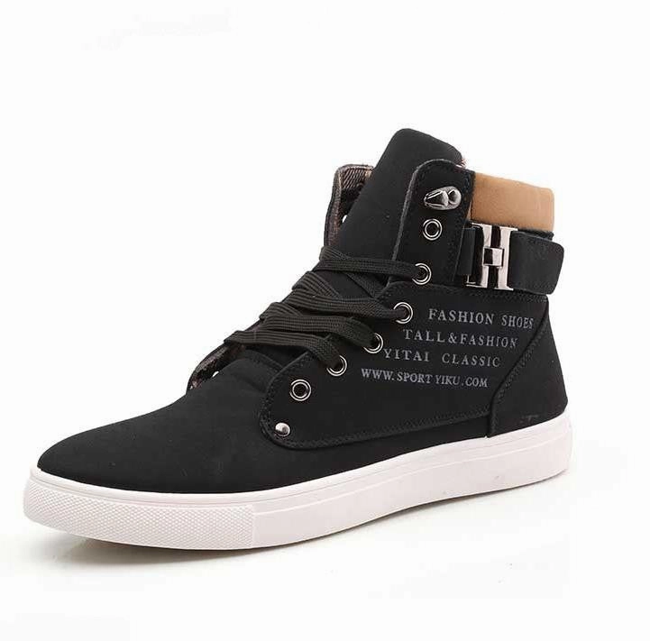Ebay Casual Shoes Hot Men Shoes Sapatos Tenis Masculino Male Fashion Spring Autumn Leather Shoe For Men Casual High Top Shoes Canvas Sneakers