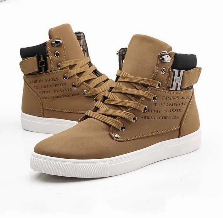 Business Casual Shoes With Jeans Hot Men Shoes Sapatos Tenis Masculino Male Fashion Spring Autumn Leather Shoe For Men Casual High Top Shoes Canvas Sneakers