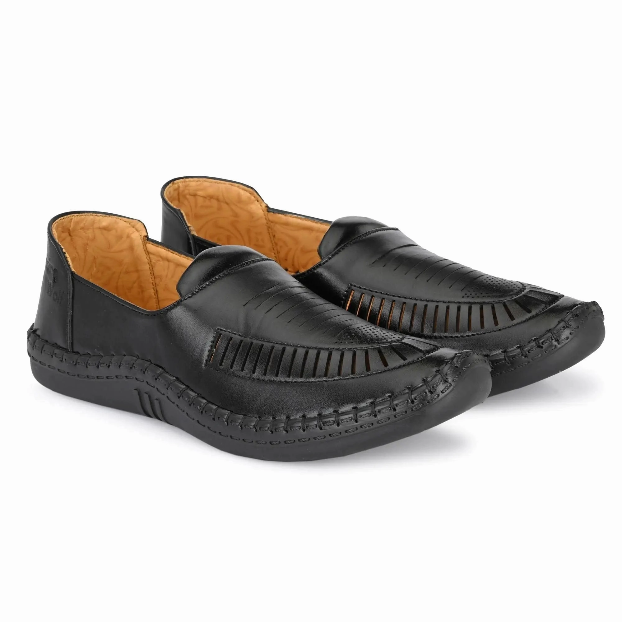 Old Man Loafers Loafers for Men Black Formal Synthetic Leather Loafer