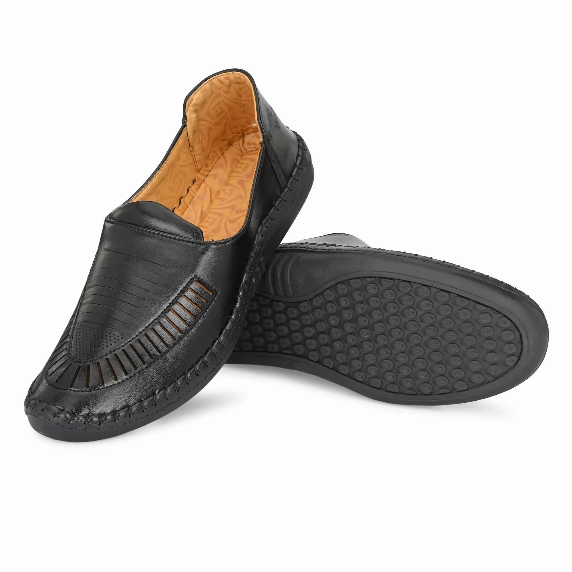 Loafers for Men Black Formal Synthetic Leather Loafer Indian Loafers