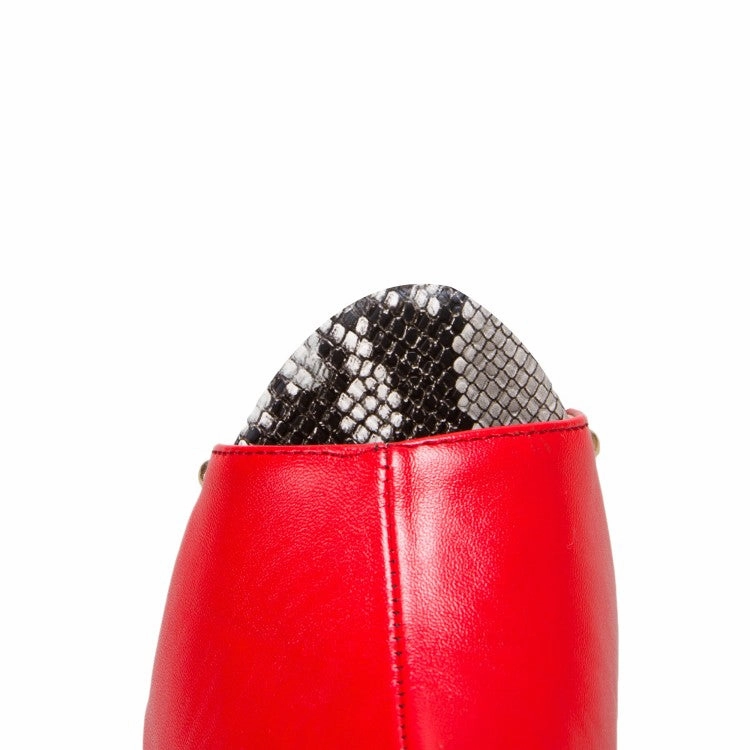 Sandals Macy's Women's Solid Color Peep Toe Print Rivets Wedge Heel Platform Sandals