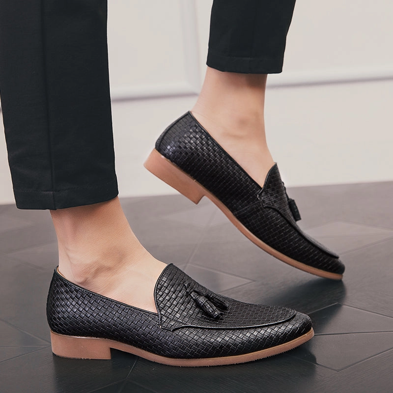 Leather Loafers Men Shoes Breathable Formal Shoes Flat Loafers Shoes