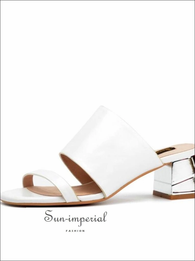 Flip Flops That Are Not Slippery When Wet Women Genuine Leather Flip Flops Slippers thick Middle Heel Ladies Shoes