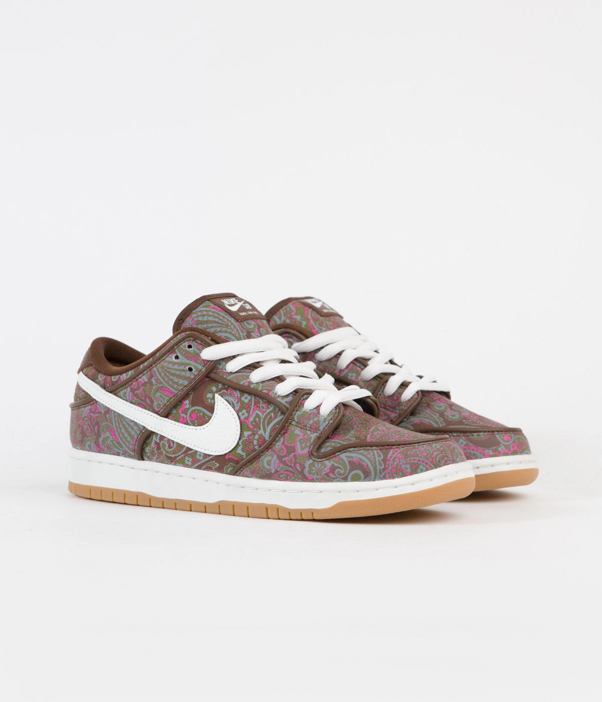 Asics Tennis Shoes Clay Nike SB Dunk Low Pro Premium 'Paisley' Shoes - Cacao Wow / Summit White - Rough Green