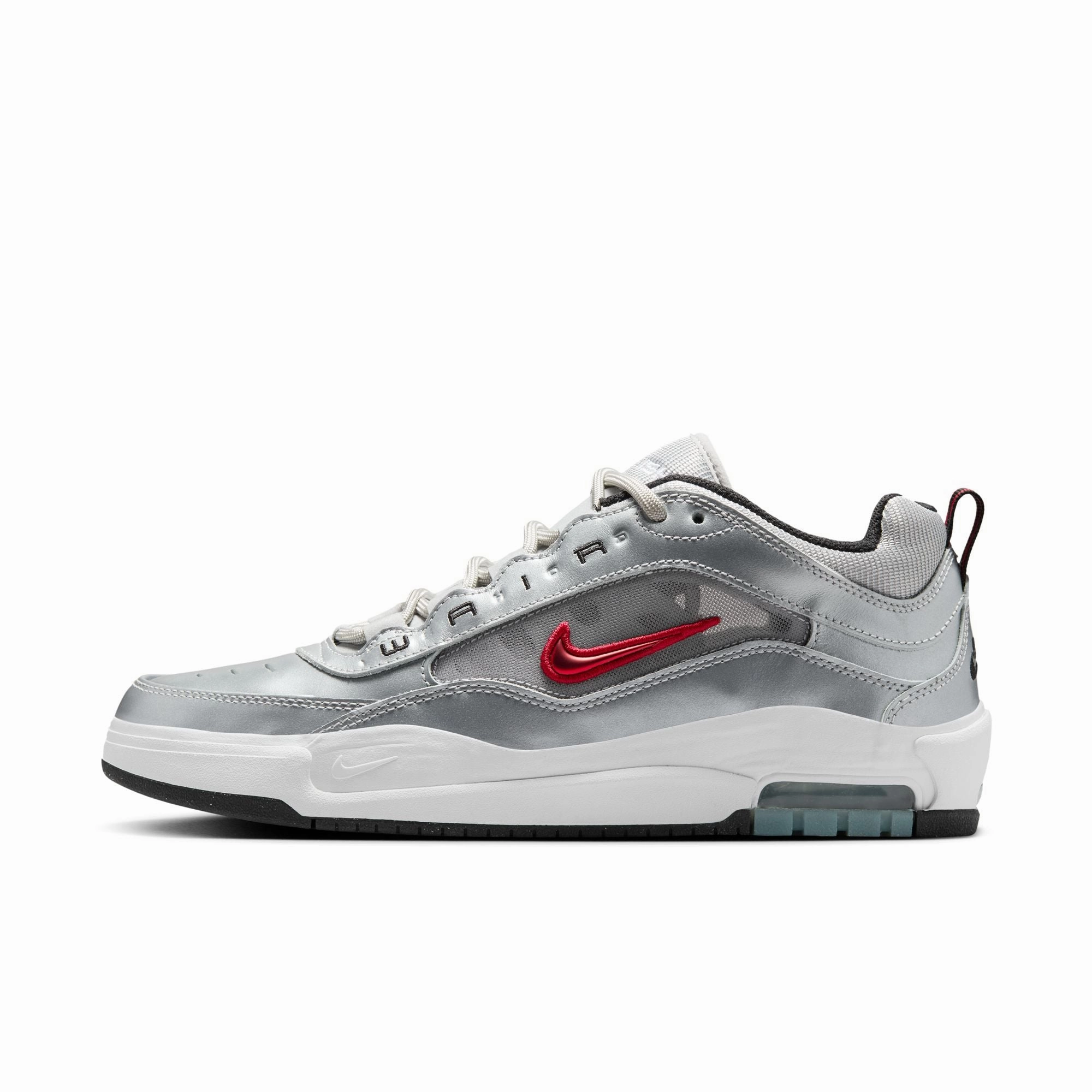 Nike SB Air Max Ishod Premium "Silver Bullet" - Metallic Silver/Varsity Red Kohls Running Shoes Asics