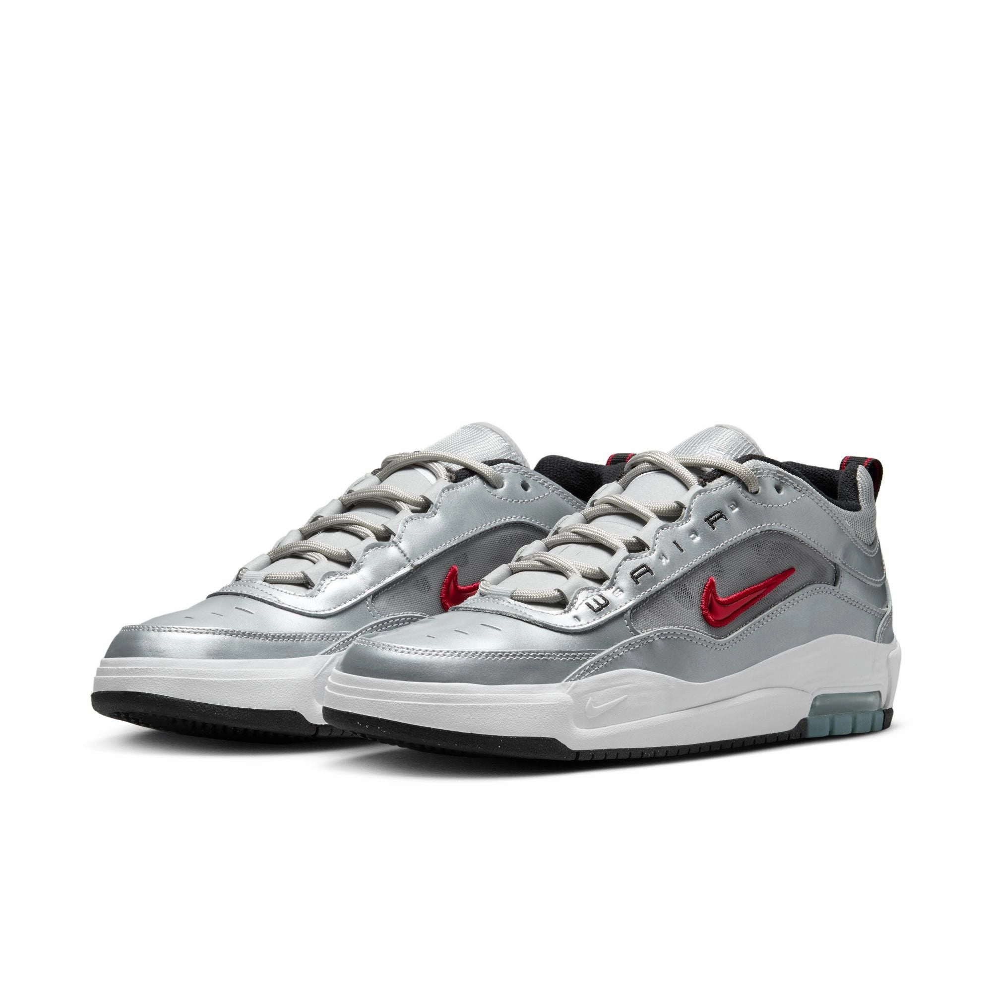 Nike SB Air Max Ishod Premium "Silver Bullet" - Metallic Silver/Varsity Red Asics Tennis Shoes Clay