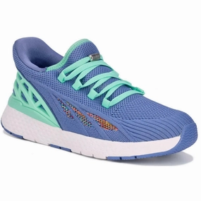 Drew Halo Women's Step-In Sneaker - Blue Mesh Combo Retro Inspired Sneakers