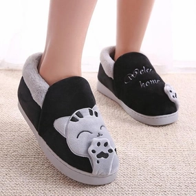 Sliders Walmart Cute cat slippers push warm winter house shoes