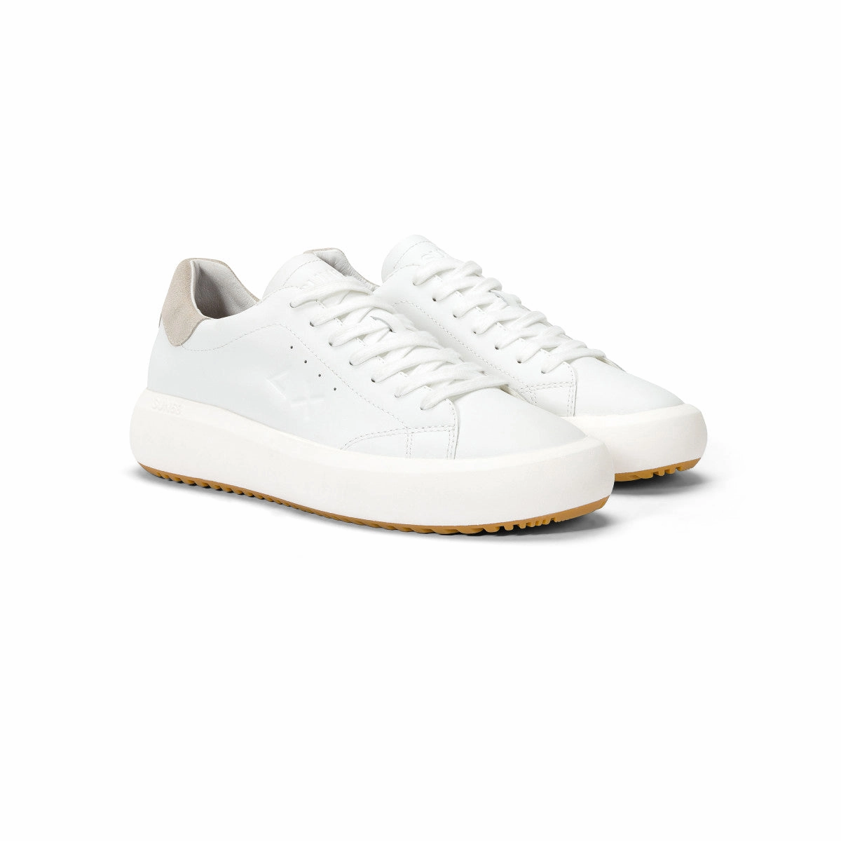 Drop Sneakers SUN68 BIG BOY LEATHER WHITE SNEAKERS FOR MEN