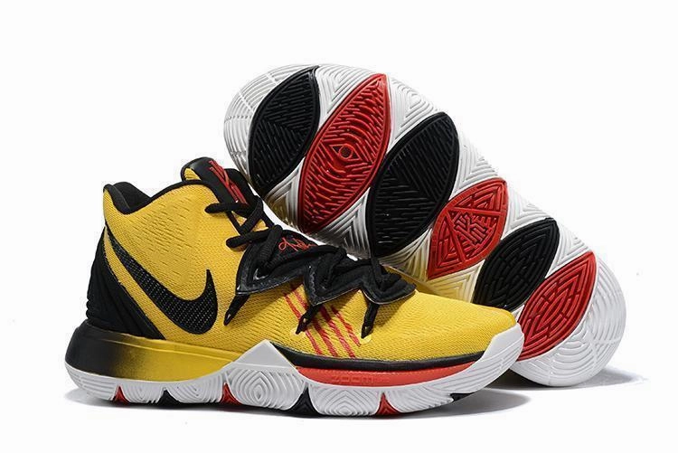 Asics Shoe Names Nike Kyrie 5 Yellow Black Men Basketball Shoes Sale Size US 7-12