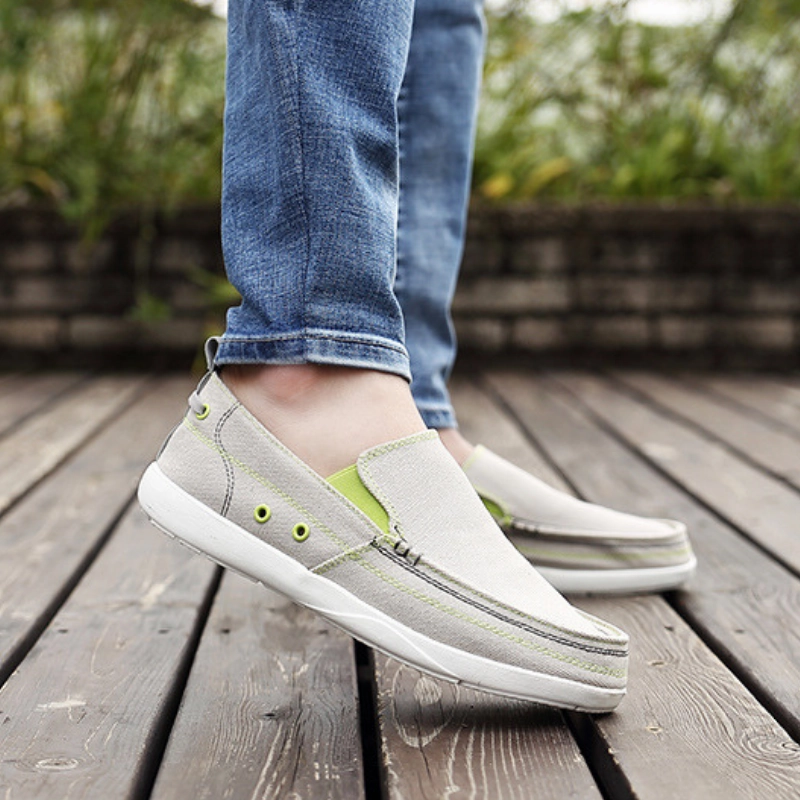 Cycling Shoe Covers For Flat Pedals GRW Orthopedic Men Shoes Canvas Lightweight Breathable Slip-On Walking Casual Shoes