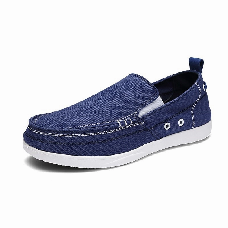 Flat Chinese Shoes GRW Orthopedic Men Shoes Canvas Lightweight Breathable Slip-On Walking Casual Shoes