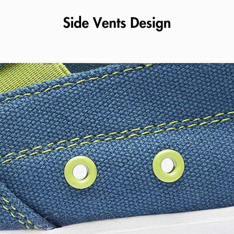 GRW Orthopedic Men Shoes Canvas Lightweight Breathable Slip-On Walking Casual Shoes Flat Soled Tennis Shoes