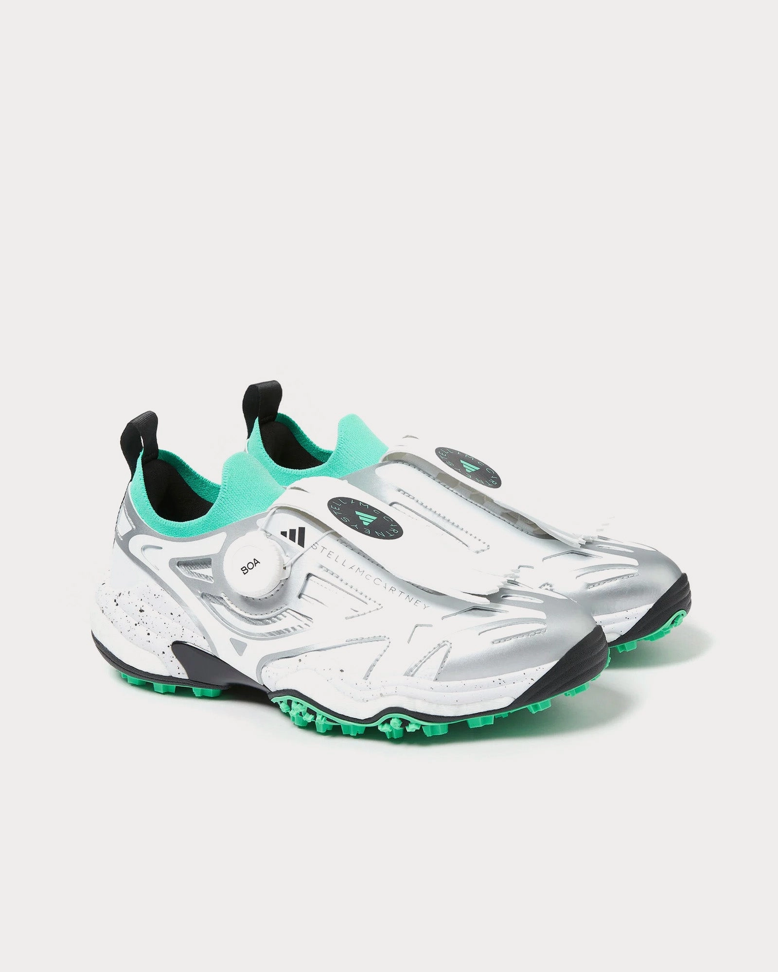 Adidas Aloha Shoes Codechaos White / Bright Green / Silver Golf Shoes