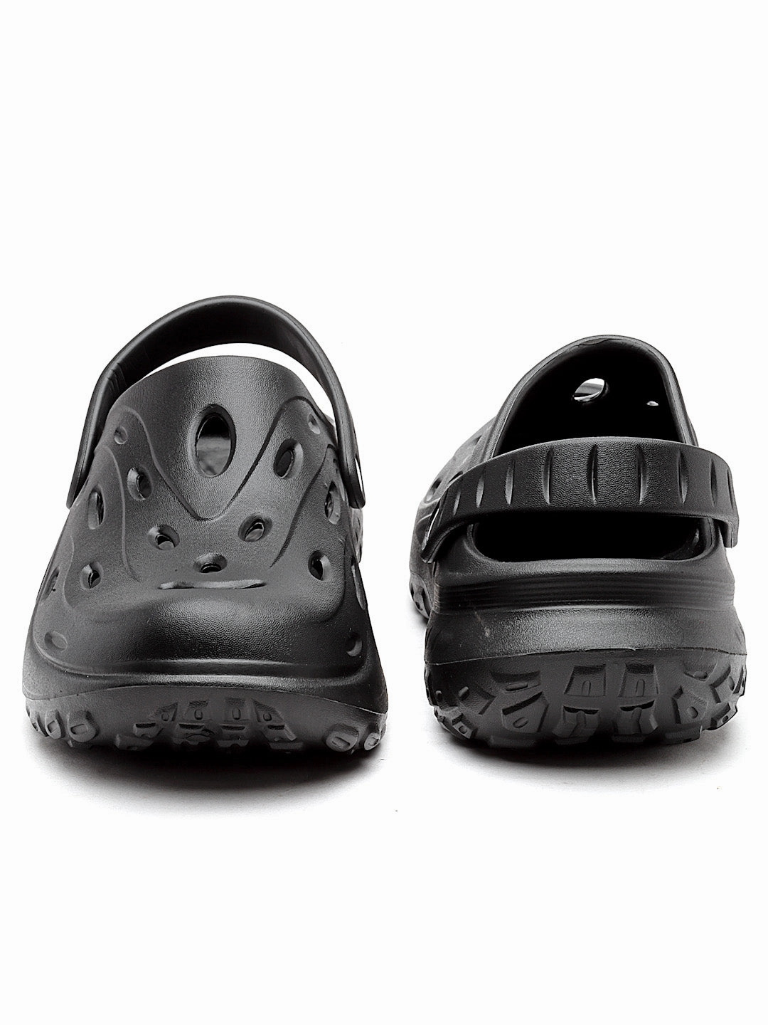 Slides With Strap Bersache Extra Soft Classic Casual with  Regular wear with Ultra Soft & Flexibility Technology Clog's for Men's & Boy's (6126-Black)