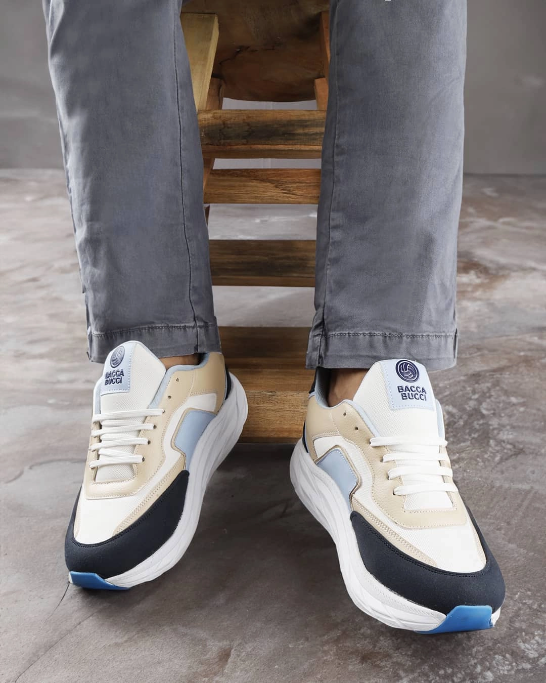 Bacca Bucci Men's SYLVIA Chunky Sole Sneakers Amiri Sneakers