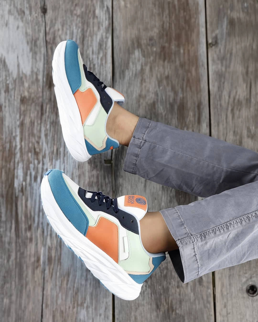 Bacca Bucci Men's SYLVIA Chunky Sole Sneakers Usa Made Sneakers