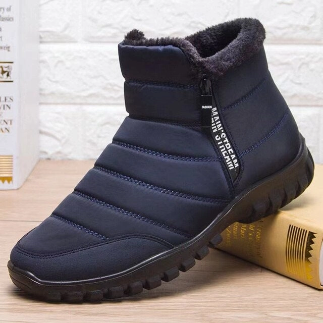 (Limited Time Discount 45% off) Men's Ankle Support Waterproof Snow Boots Hollow Out Flat Shoes
