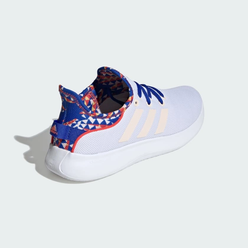 Adidas Women's Lifestyle "Cloudform Pure" Sneakers - Cloud White / Bliss Orange / Bright Red Adidas Step In Shoes