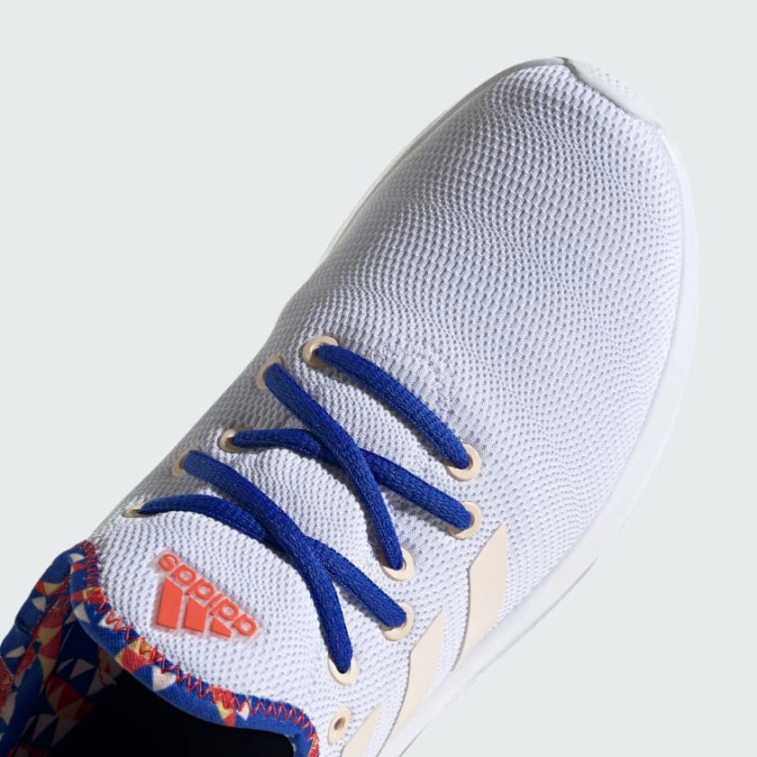 Adidas Women's Lifestyle "Cloudform Pure" Sneakers - Cloud White / Bliss Orange / Bright Red Shoes Adidas High Tops