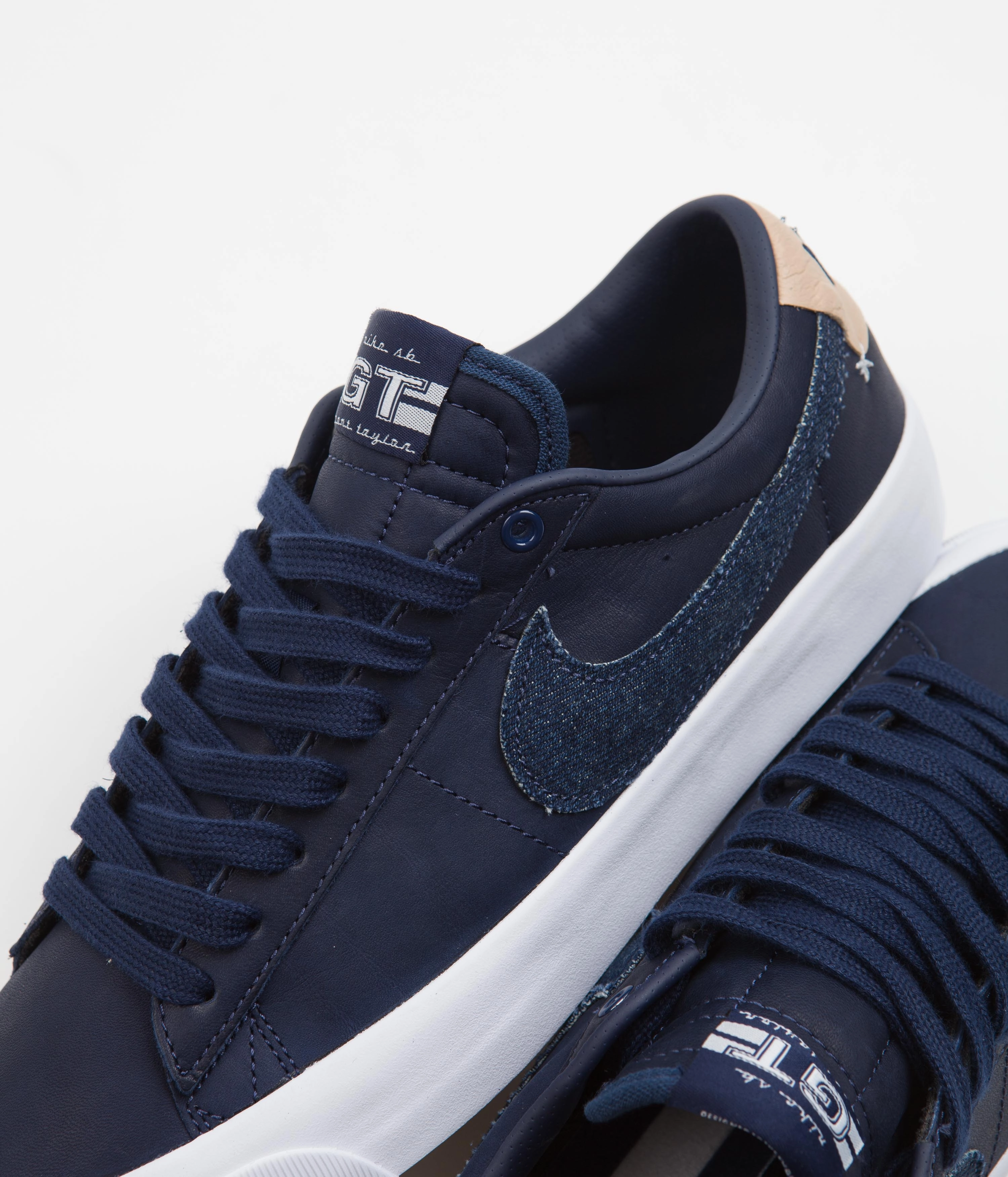 Asics Shoes Sizing Nike SB Blazer Low Pro GT Premium Shoes - Midnight Navy / Midnight Navy - White