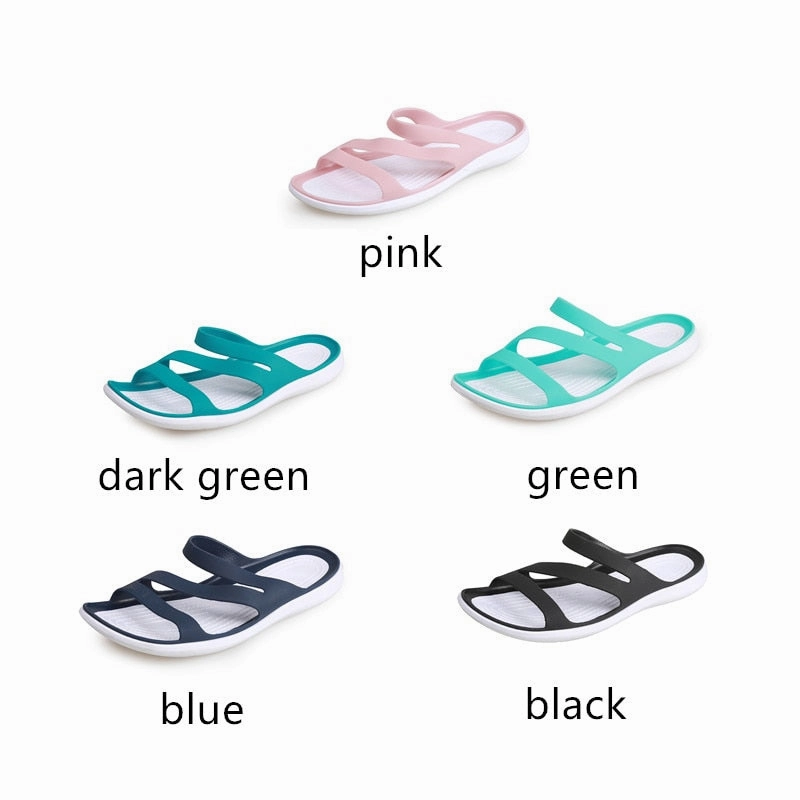 Draper Slippers Dosreal Women Slippers Summer 2020 Women Slides Home Fashion Jelly Shoes Female Soft Sole Slip On Women Sandals Flat Casual Shoe