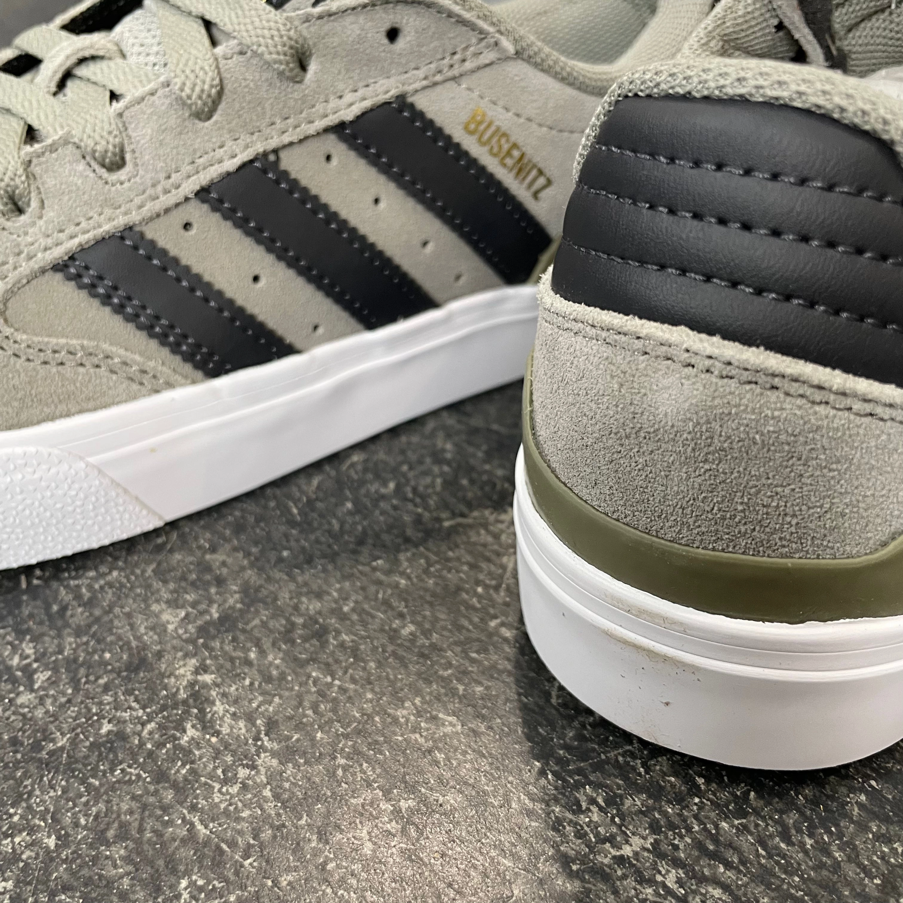 Adidas Busenitz Vulc II Silver Pebble/Carbon Low Cut Shoes Adidas