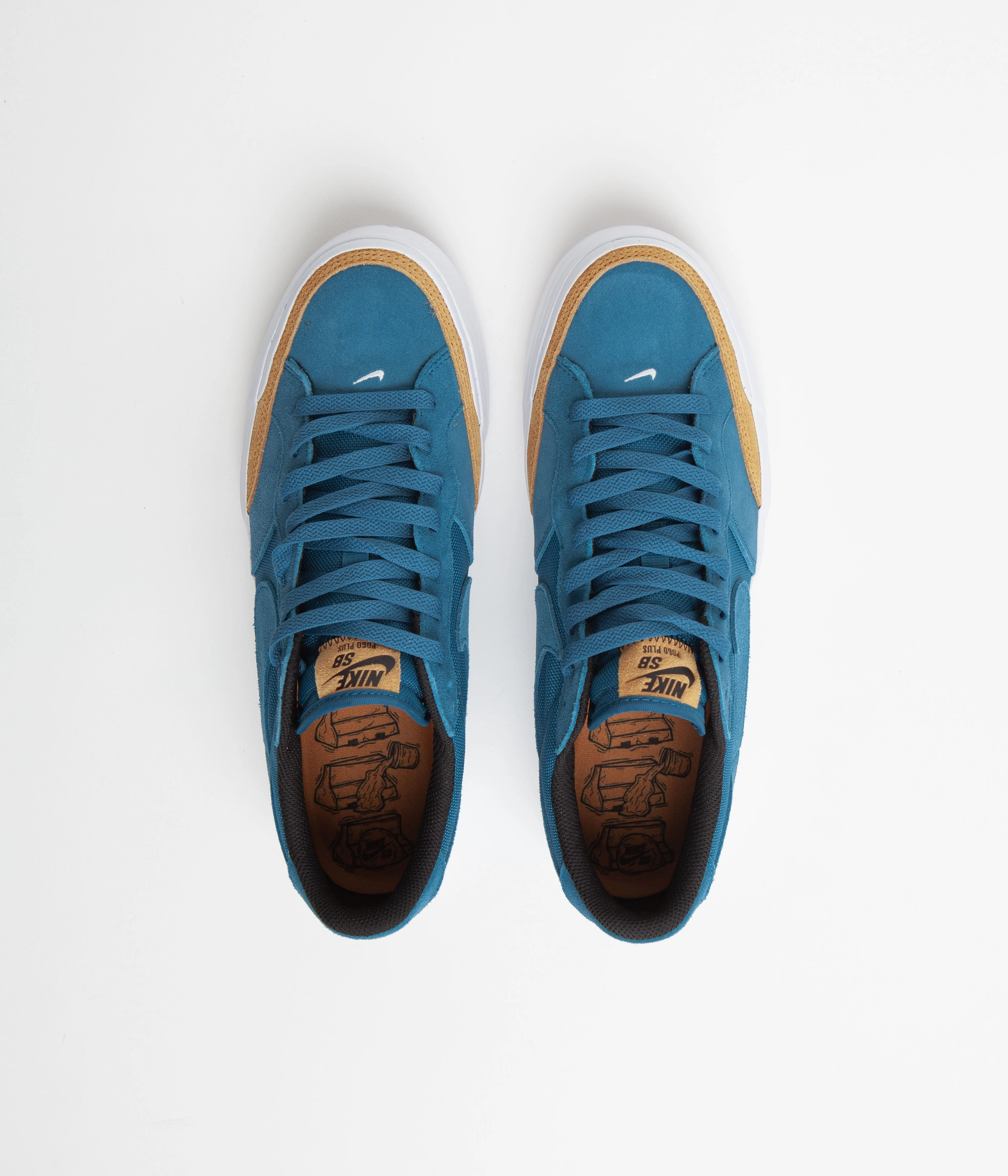 Asics Wide Badminton Shoes Nike SB Pogo Plus Premium Shoes - Green Abyss / Green Abyss - Desert Ochre