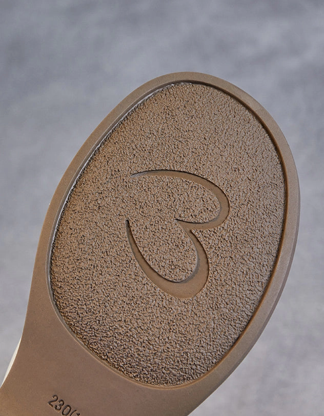 Camel Loafers Comfortable Round Toe Chunky Heels Loafers for Women