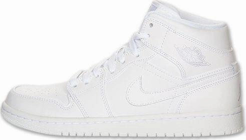 Nike Air Jordan 1 Mid White Shoes Basketball Men Asics 4e Running Shoe