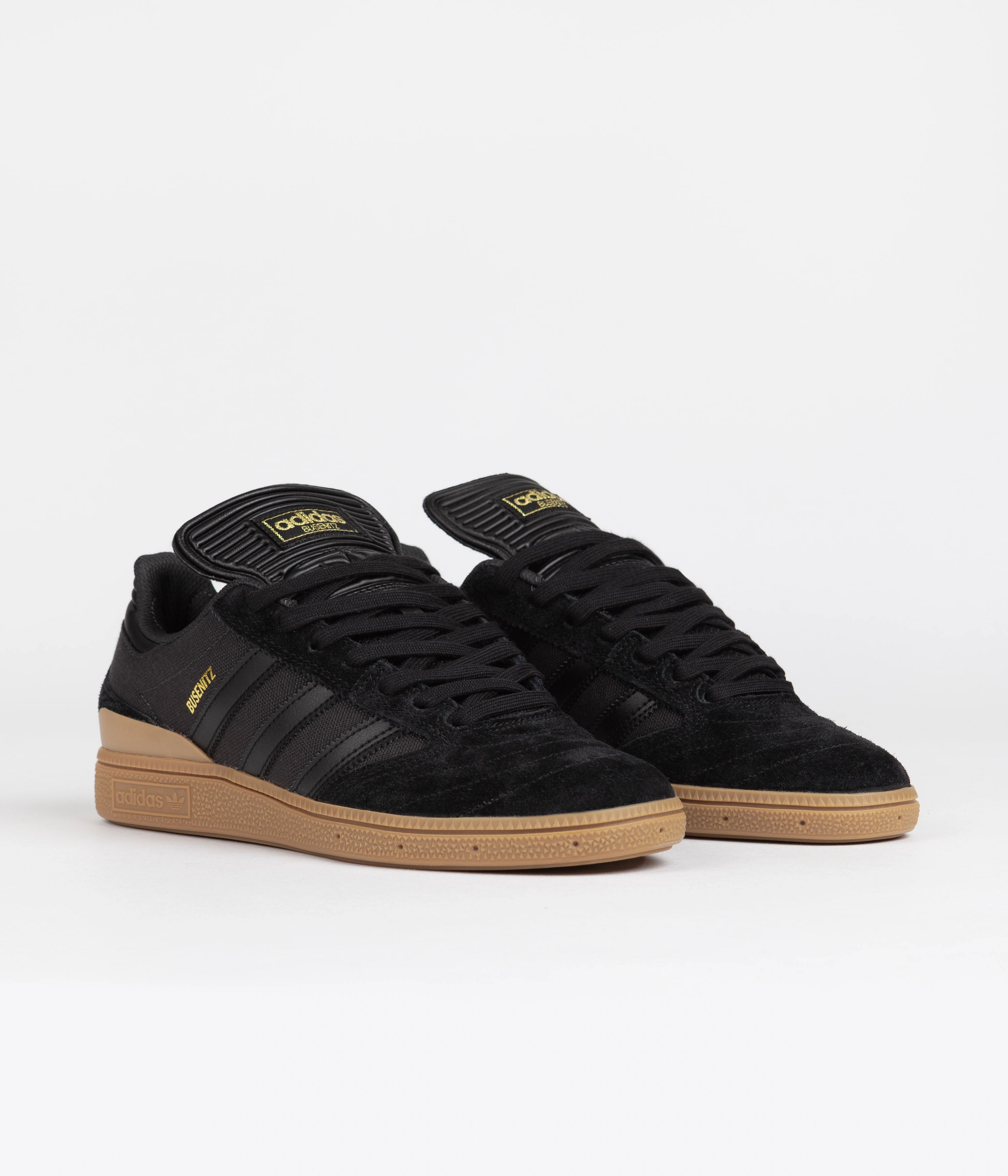 Adidas Busenitz Shoes - Core Black / Carbon / Gold Metallic Adidas Wrestling Shoe
